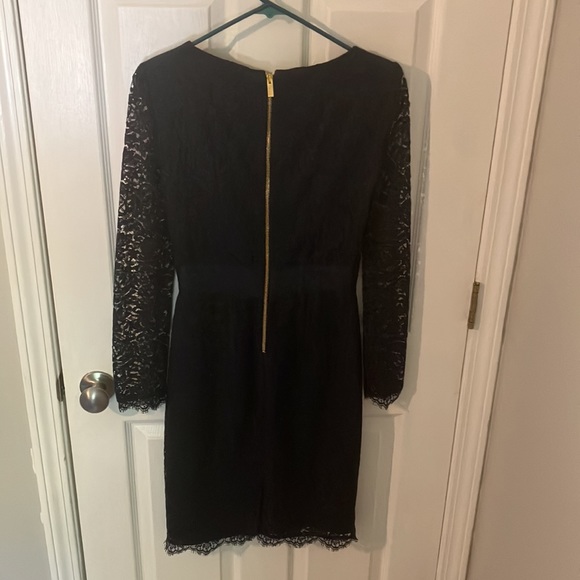 Wedding Guest Dress - Long Sleeve - Lace Silk Italian 40 - Picture 3 of 11